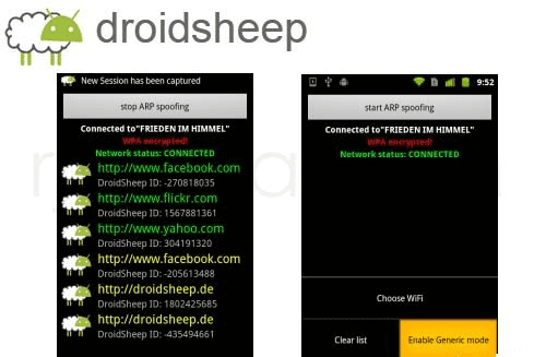  اپلیکیشن Droidsheep یکی دیگر از اپ های هک گوشی
