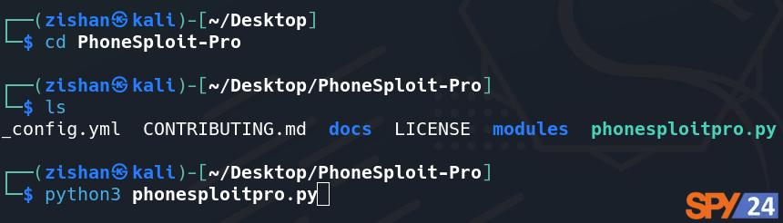 هک گوشی اندروید با ابزار PhoneSploit در کالی 