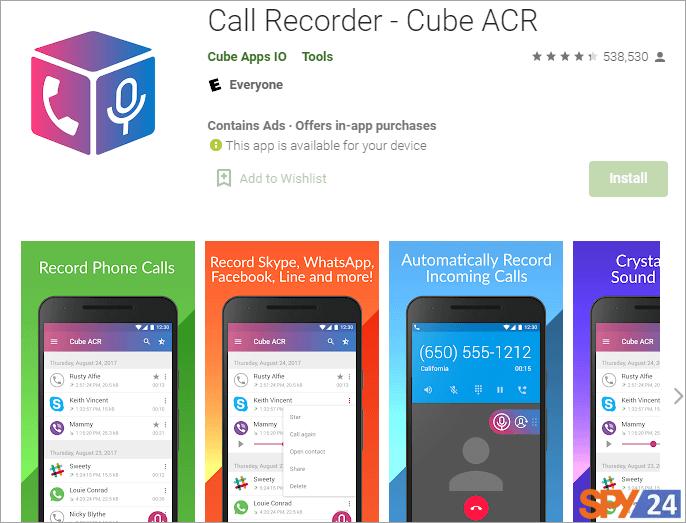 برنامه Call Recorder-Cube ACR